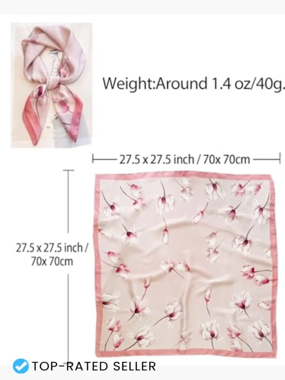 Lightweight Fashion Silk Satin Head Scarf Y2K Chic Neck Scarf Handbag Accessory